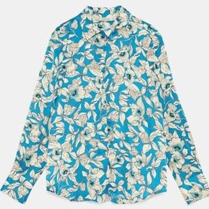 Zara Satin Feel Collared top